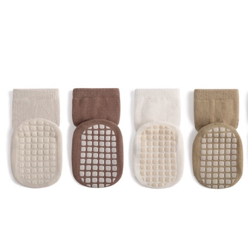 Giầy tất tập đi mã T58 cho bé trai bé gái màu nâu vitage Hàn Quốc quà tặng sinh nhật