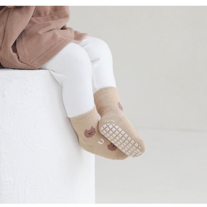 Giầy tất tập đi mã T58 cho bé trai bé gái màu nâu vitage Hàn Quốc quà tặng sinh nhật