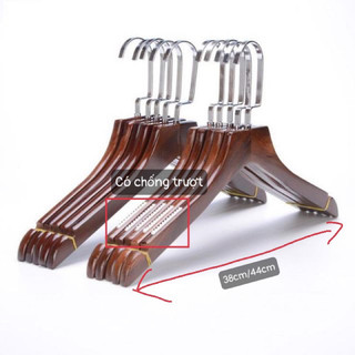 1 Móc gỗ treo quần áo, móc gỗ nâu cao cấp