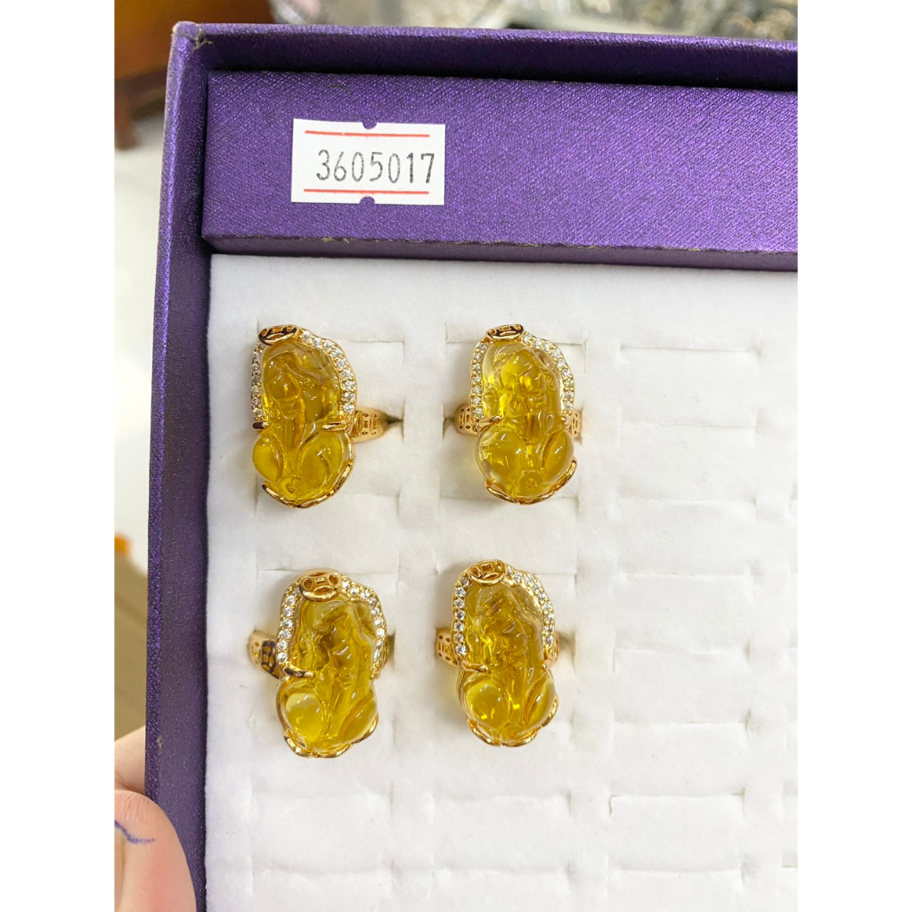 Nhẫn phong thủy nam nữ mạ vàng kiểu dáng cóc ngậm tiền N01.130823 -- Nhẫn đẹp phong thủy