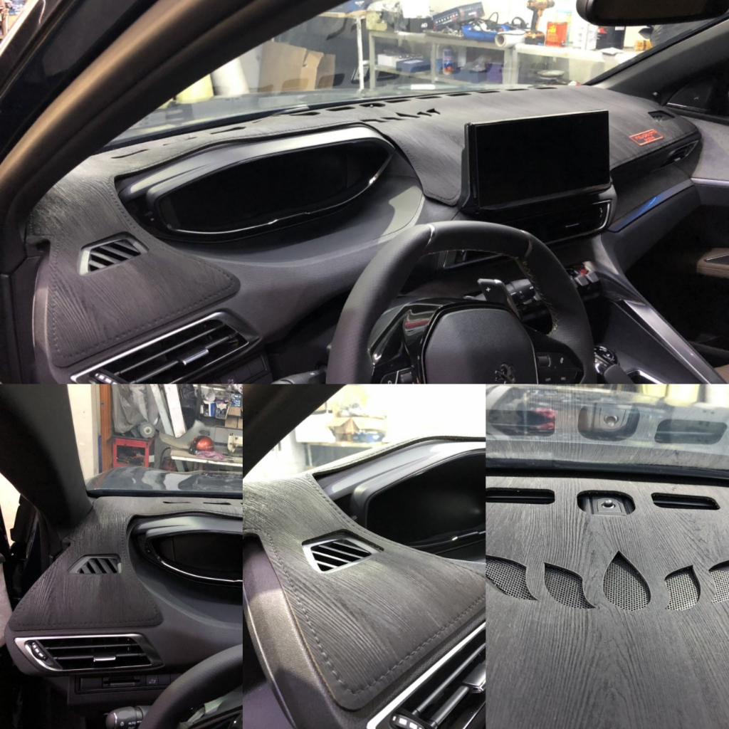 Thảm taplo toyota innova đời 2009 đến 2023 da cacbon,da vân gỗ, tuyết nhung chống nắng cao cấp