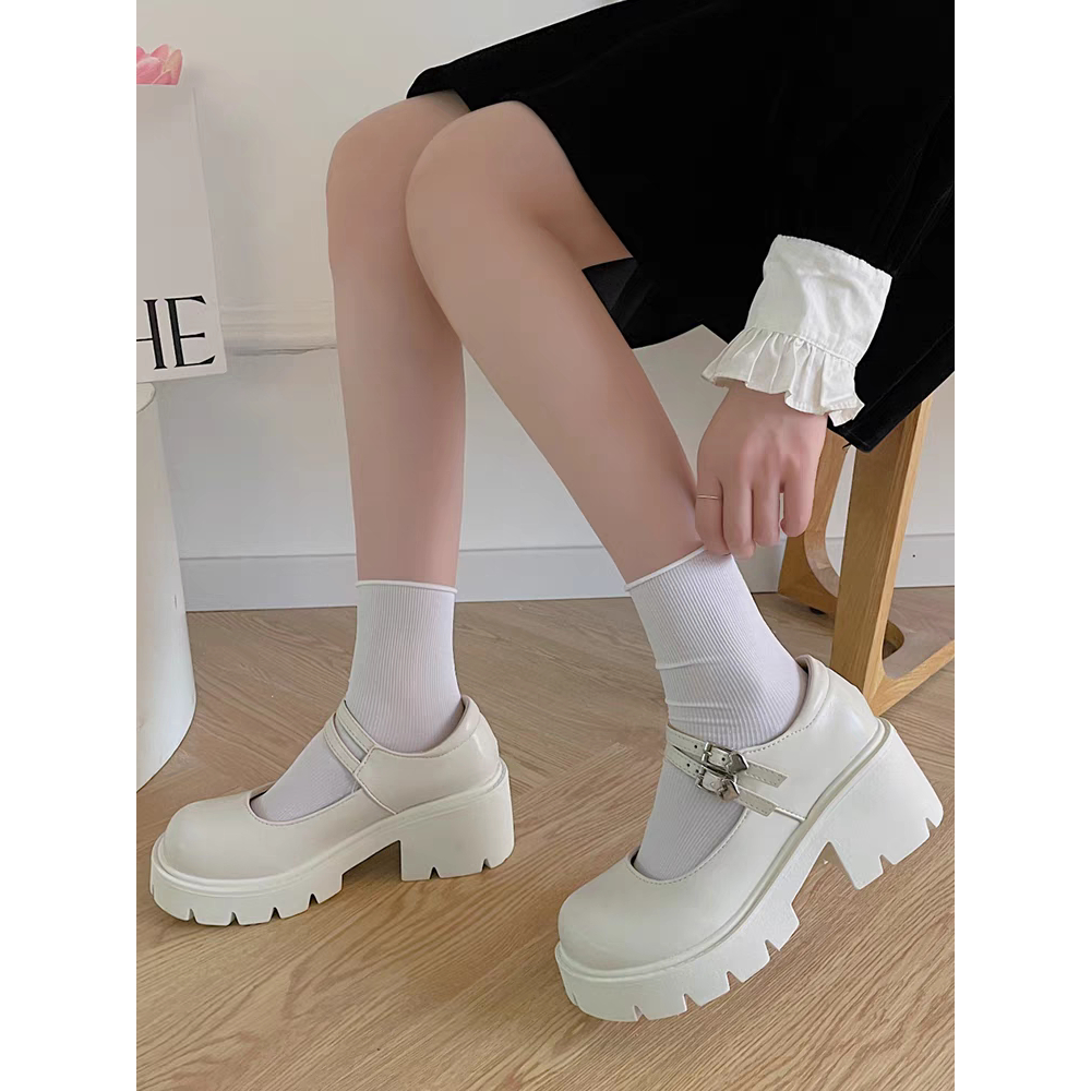 Giày LOLITA Nữ Da Bóng, Da Lì ulzzang phong cách Hàn quốc mary quai cài đế cao cá tính năng động mới hot