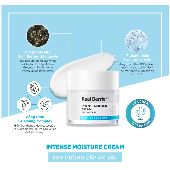 Kem dưỡng REAL BARRIER Intense Moisture Cream