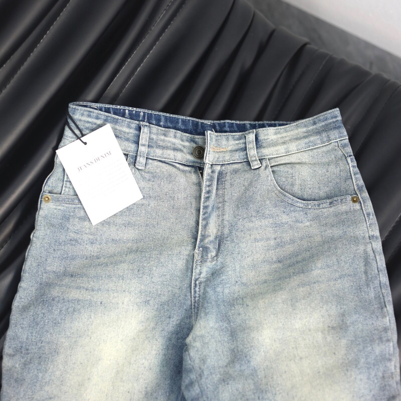 Quần jean nam streetwear sk039,2 màu xanh vàng,xanh đậm,quần ống bó có khóa zip