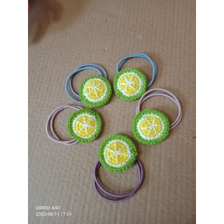 dây buộc tóc hình quả chanh handmade