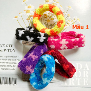 6 Dây cột tóc thun nhiều họa tiết - DBT34