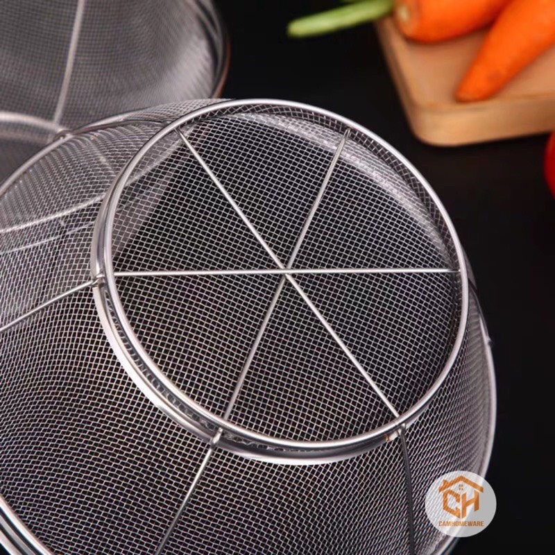 Rổ Lưới Vo Gạo inox cao cấp không gỉ tiện lợi size