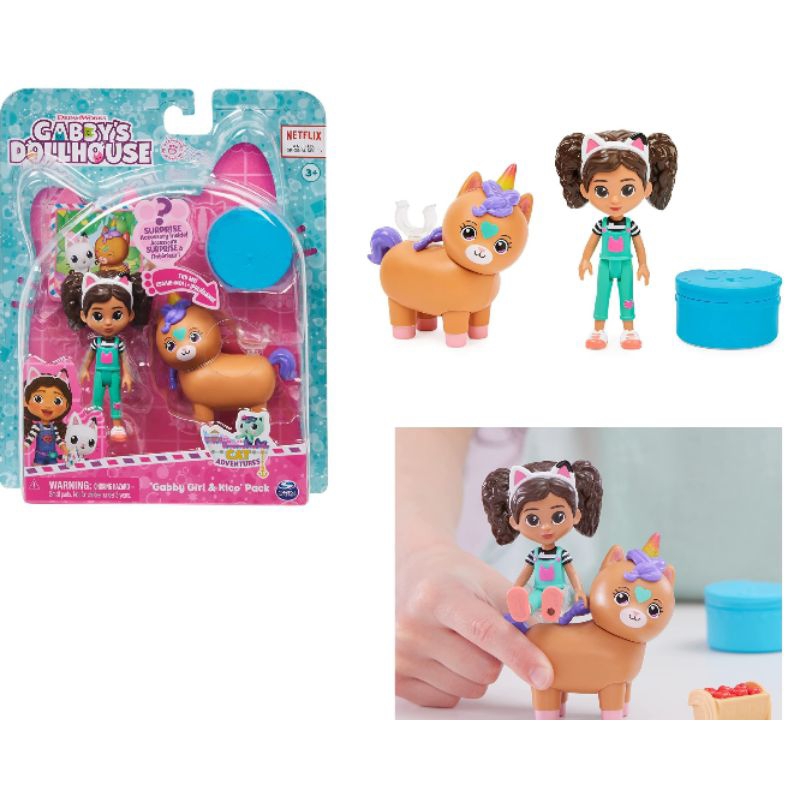 Đồ chơi Gabby Dollhouse: Set Gabby Girl và chú hươu sao có lò xo