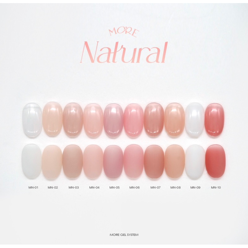 Sơn gel hãng More set Natural tông hồng thạch Hàn quốc siêu đẹp 🇰🇷