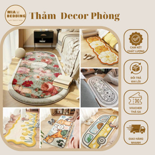 Thảm phòng ngủ , thảm decor phòng, thảm chân giường lông cừu Panama nhập khẩu kích thước 50x120 cm Mia Bedding Store