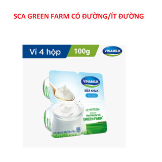 [SP MỚI] SỮA CHUA ĂN GREEN FARM ÍT ĐƯỜNG / CÓ ĐƯỜNG - VỈ 4 HỘP 100G