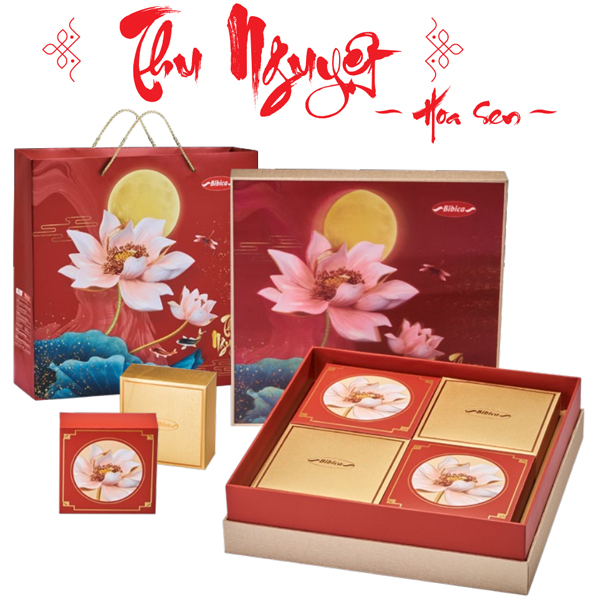 Bánh trung thu Bibica Thu Nguyệt (4 cái) 800G
