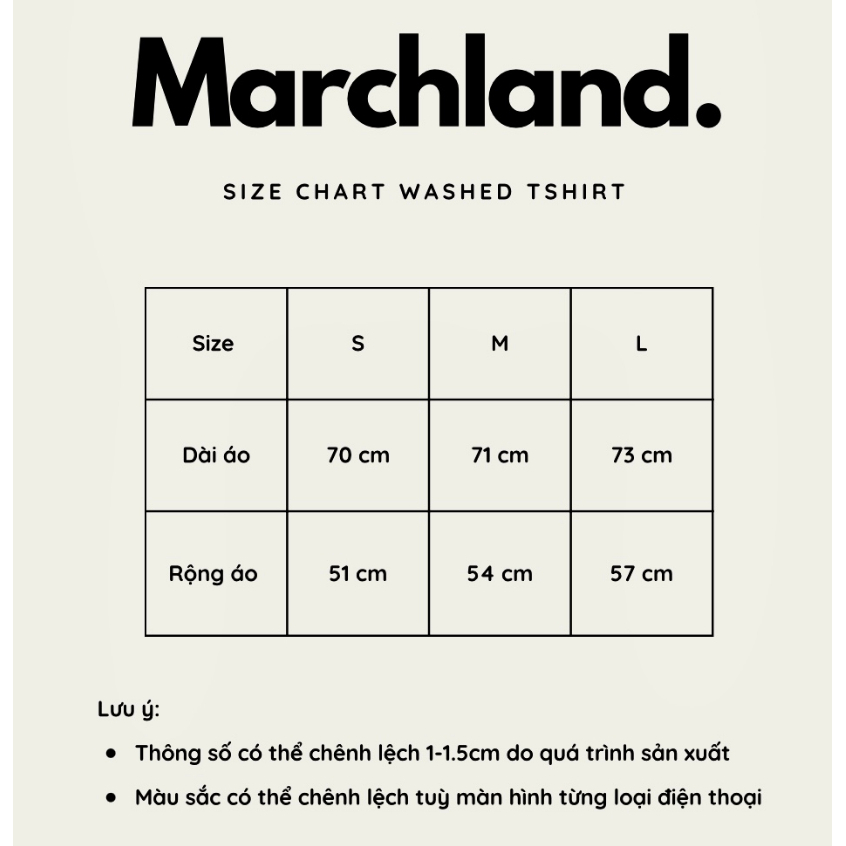 ÁO THUN WASHED MARCHLAND CHẤT LIỆU MỀM MẠI KIỂU DÁNG THOẢI MÁI