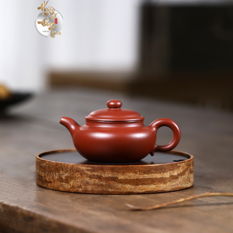 Ấm Trà Tử Sa Phỏng Cổ Lão Tử Nê 120ML Đất Nung Nghi Hưng Bình Uống Pha Trà Đạo Gốm Sứ Cao Cấp Có Giấy Chứng Nhận