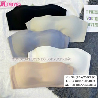 Áo ngực nữ su cúp ngang chống tụt tạo khe không lộ viền có dây đính kèm A4033
