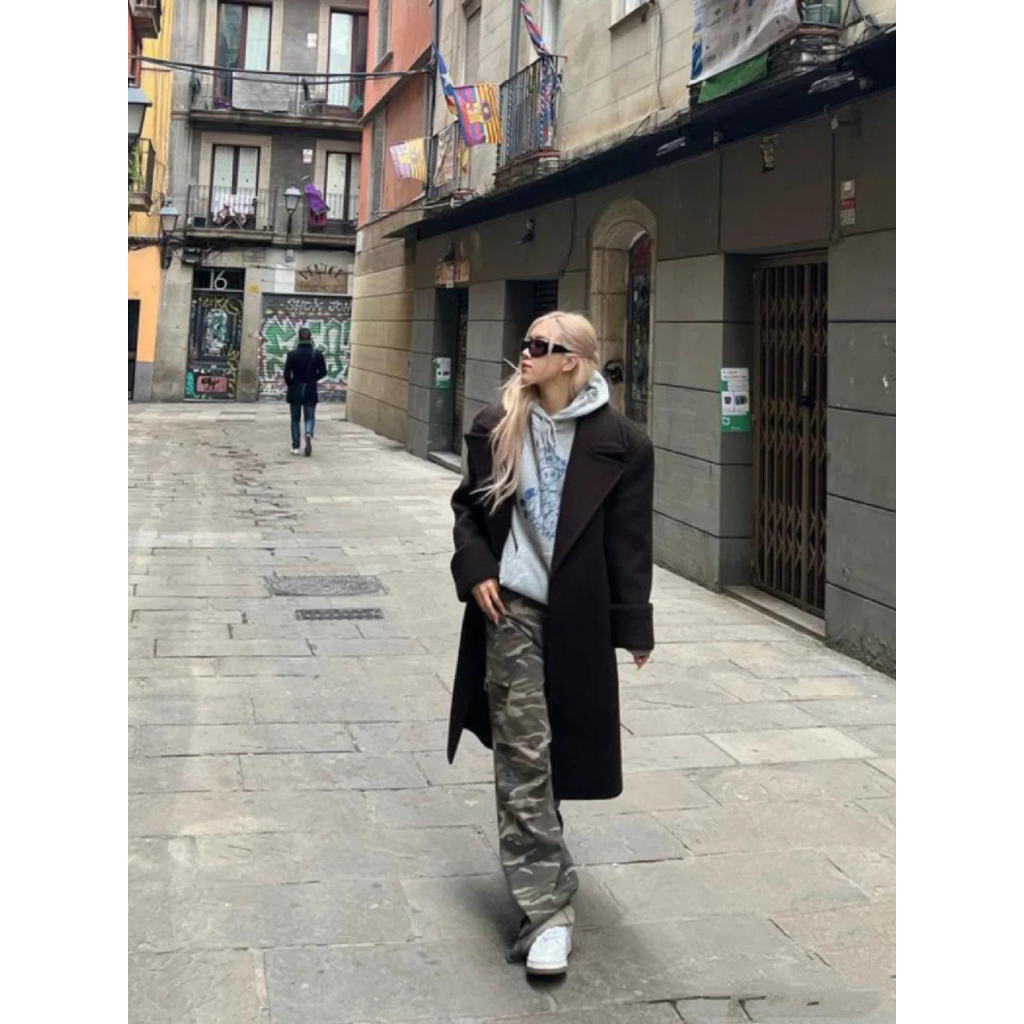 Áo hoodie xám Rosé Blackpink thần tượng Kpop