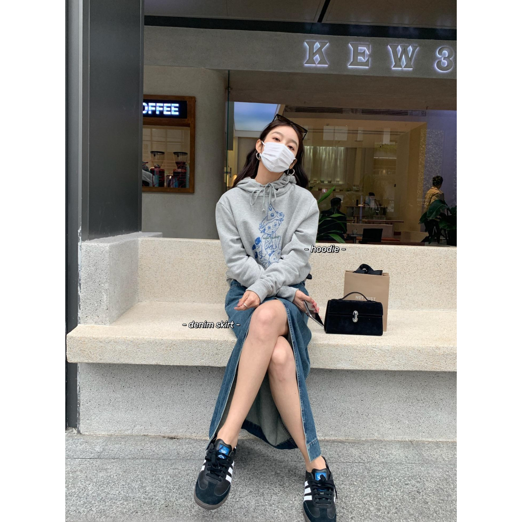 Áo hoodie xám Rosé Blackpink thần tượng Kpop