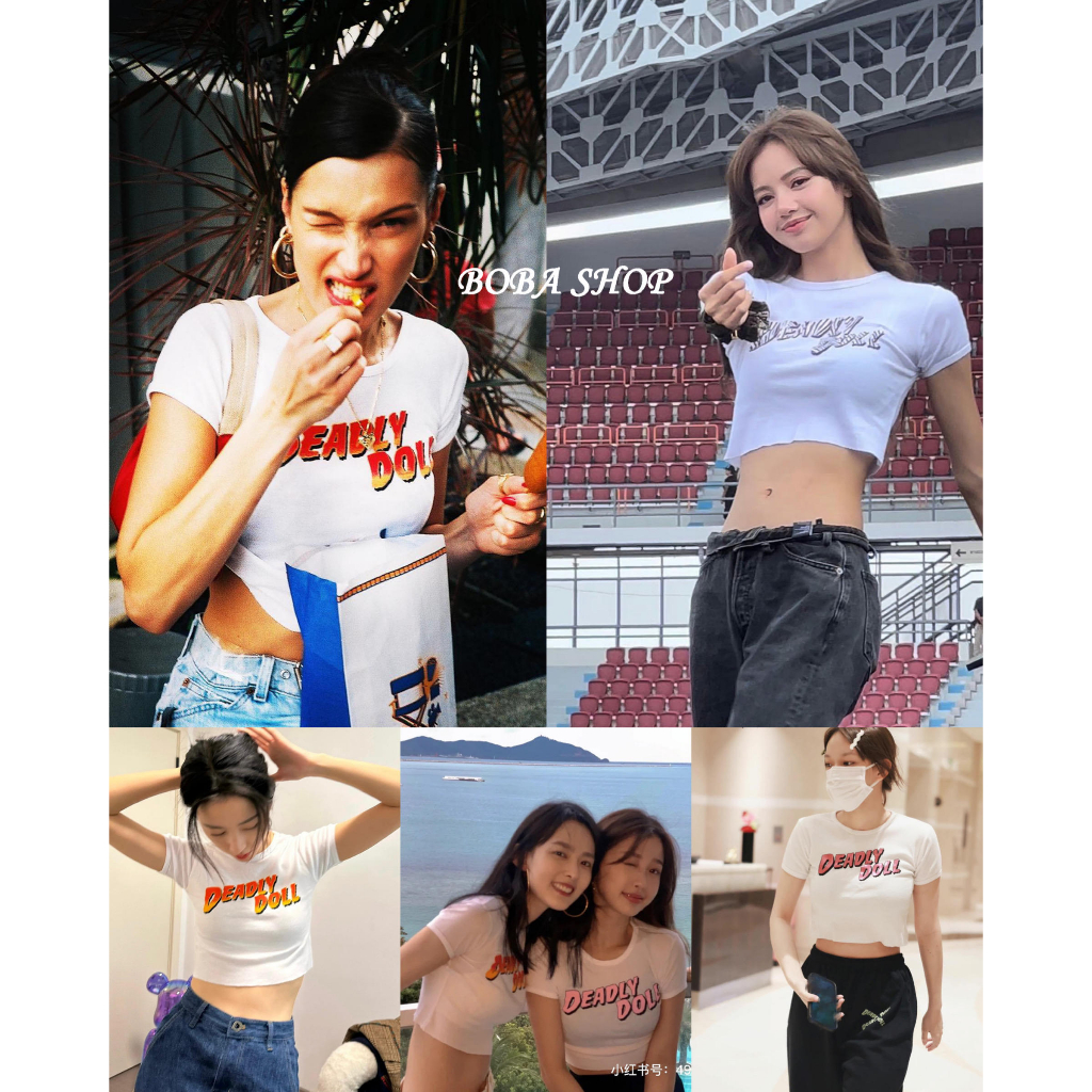 Áo Croptop Phong cách giống concert LISA BORN PINK