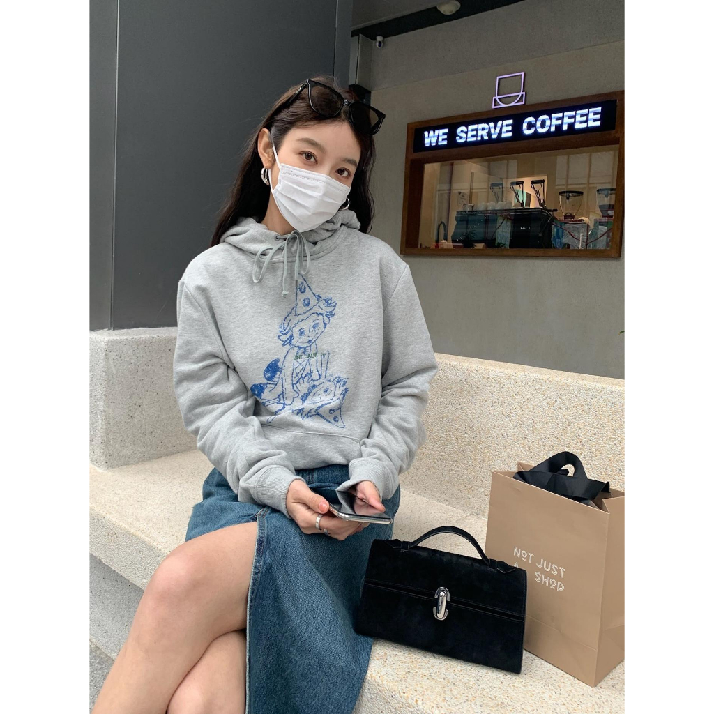 Áo hoodie xám Rosé Blackpink thần tượng Kpop