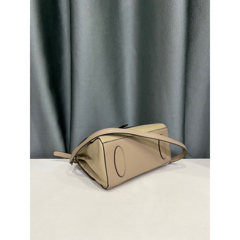 Túi si nhập Nhật dáng xách ta.y đeo chéo 2 nắp da bò hạt