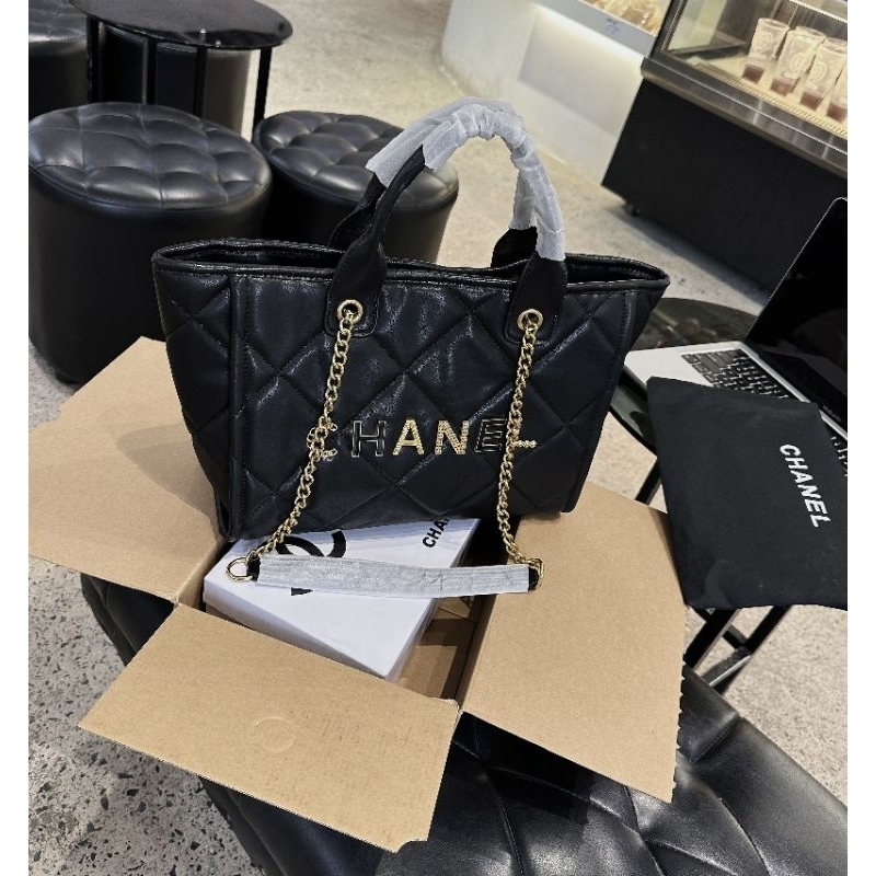 Túi tote hobo shopping xanh jean hoa trà hot hit 32cm