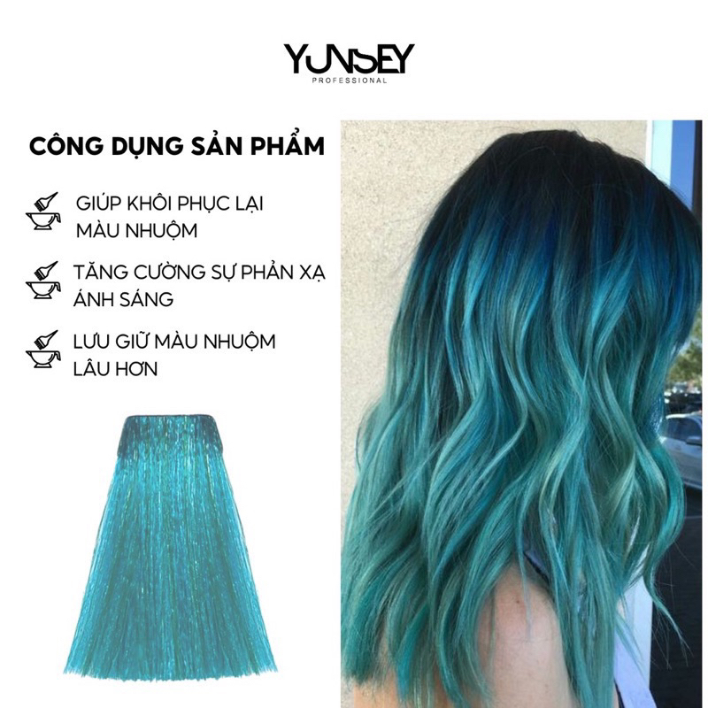 HẤP MÀU NHUỘM MÀU XANH BÍCH BLUE YUNSEY COLOR MASK 200ML