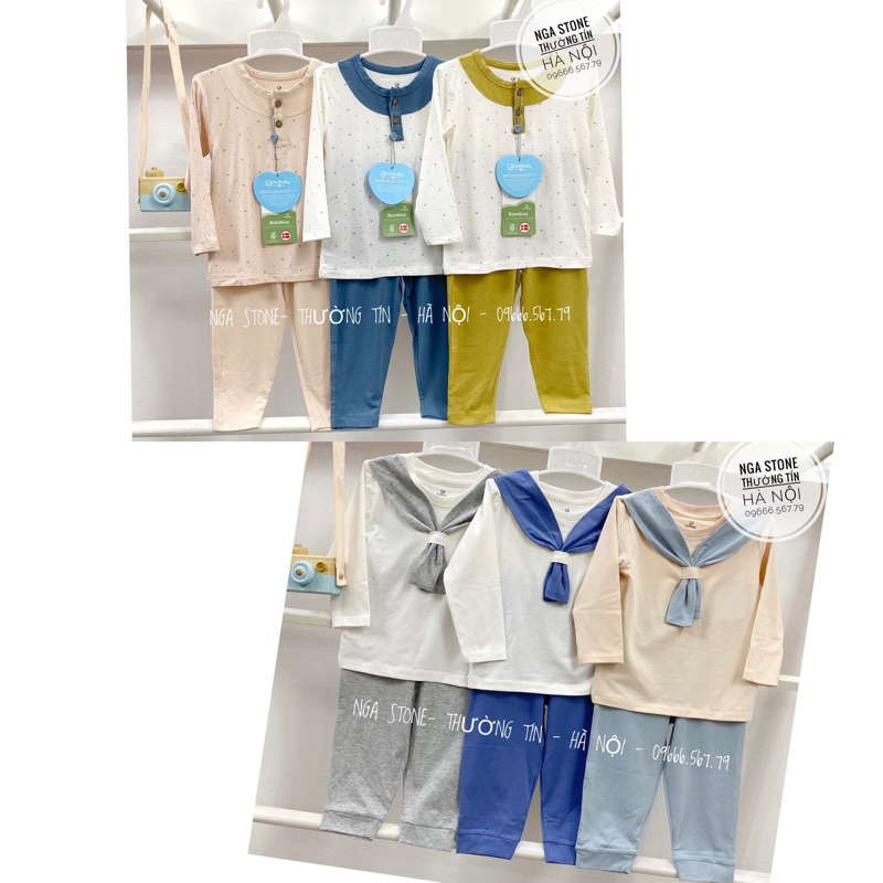 Bộ quần áo dài cho bé trai bé gái hãng bubaby