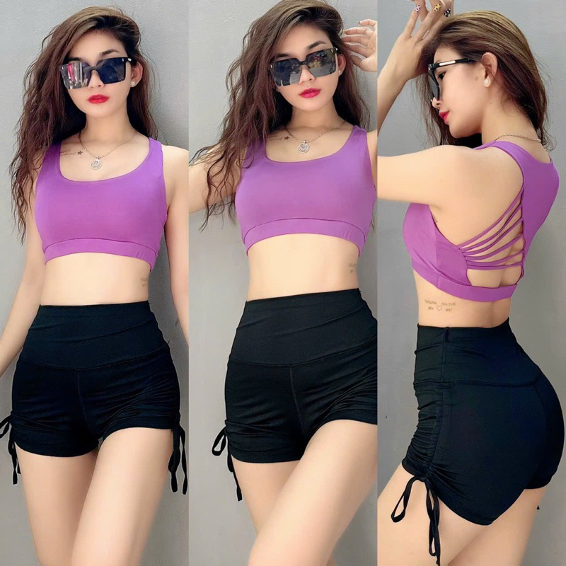 Áo Thun Bra Nữ Nhiều Màu Tập Gym, YoGa, Aerobic Kèm Mút