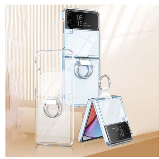 Ốp lưng Likgus trong suốt cho Samsung Z Flip 5 5G kèm nhẫn