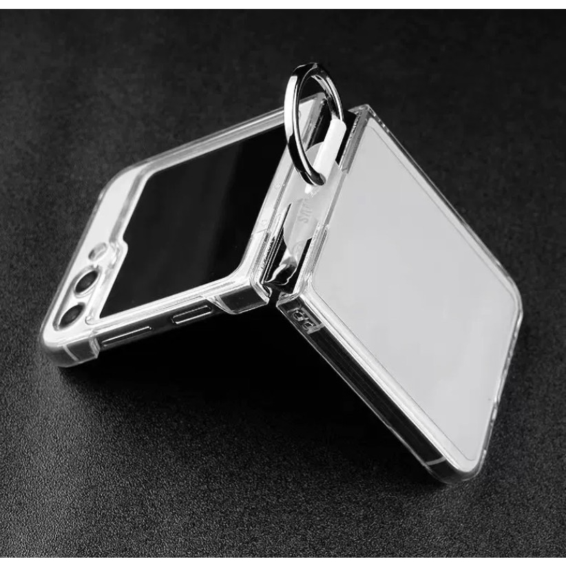 Ốp lưng Likgus trong suốt cho Samsung Z Flip 5 5G kèm nhẫn