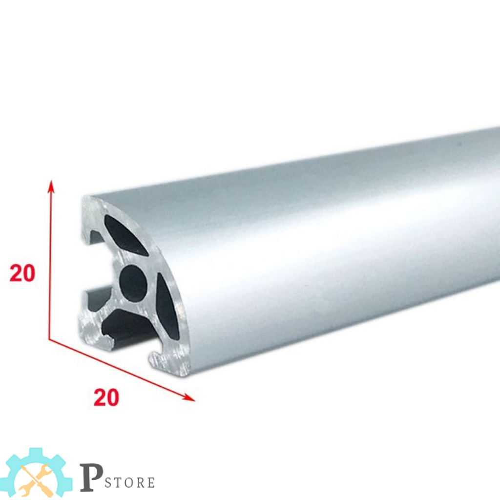 Nhôm Định Hình 2020R/3030R Bo Góc R Tiêu Chuẩn EU Trắng Kích Thước 1 Mét Miễn Phí Cắt Theo Kích Thước Yêu Cầu