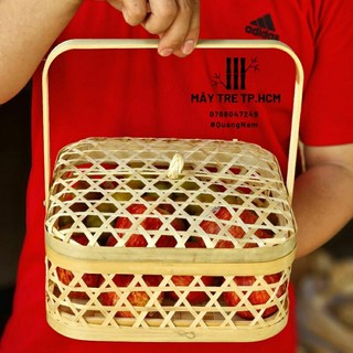 Giỏ quà mây tre làm quà tặng, hộp quà mây tre quà tặng ngày lễ tết, đựng quà tặng người thân
