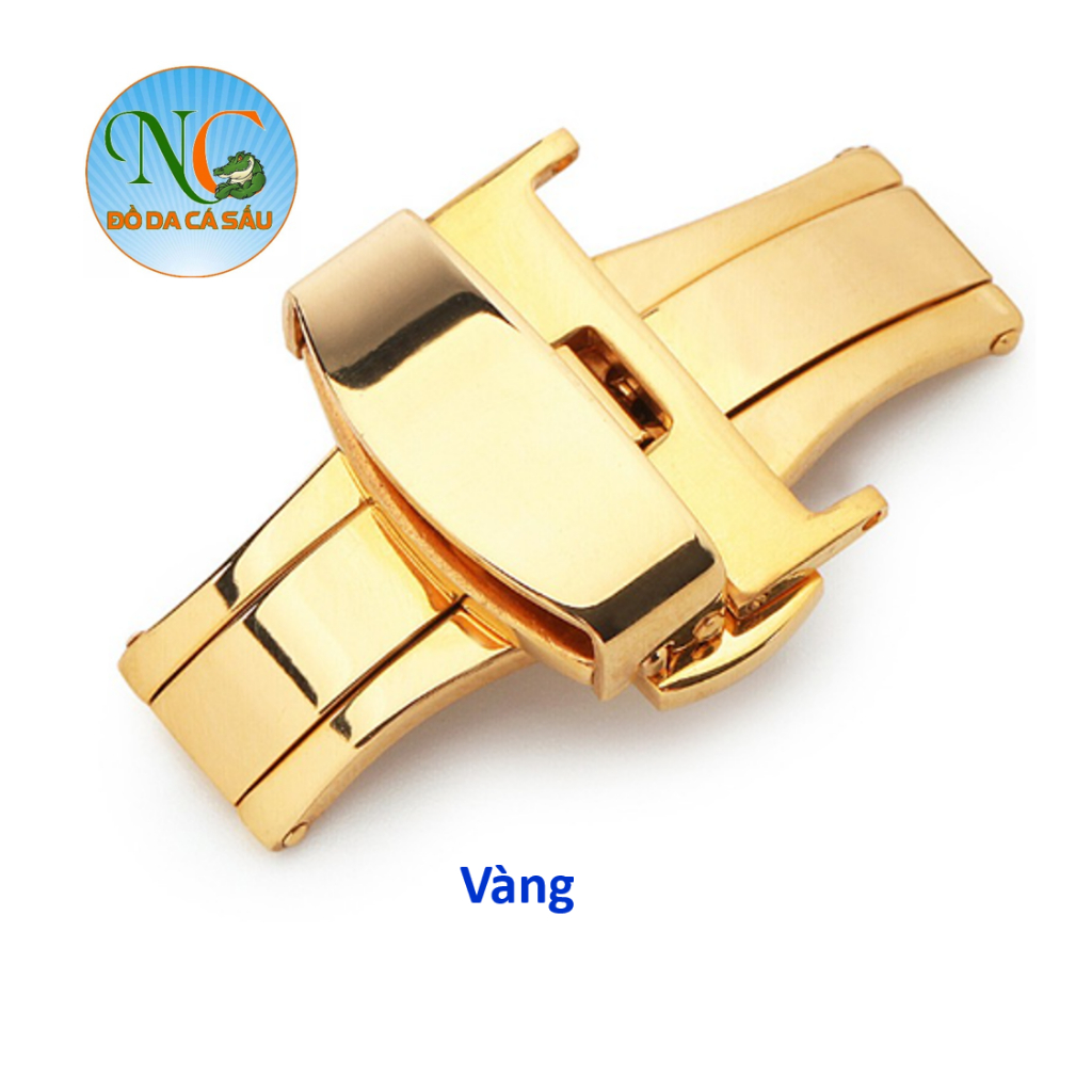 KHÓA BƯỚM đồng hồ ĐÔI thép không gỉ dùng cho dây da