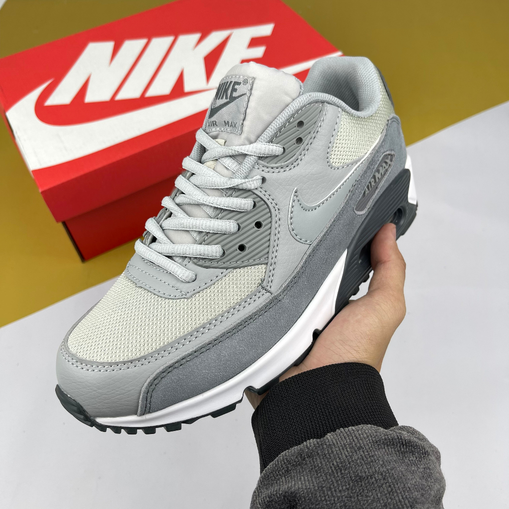 Giày Max 90 Cool Grey, Max 90 Xám Full  - Than.Shoes