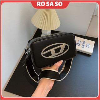 Túi xách nữ chữ D đeo chéo đeo vai đẹp đi chơi du lịch da PU size 20cm ROSASO TX41
