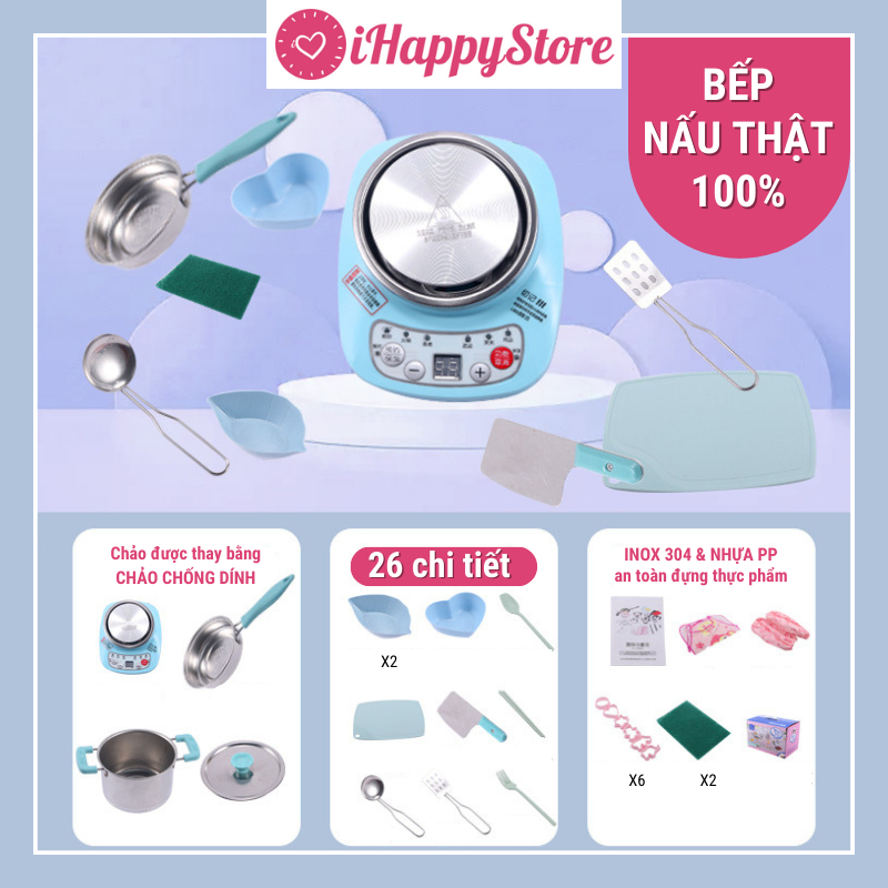 Bộ Đồ Chơi Nấu Ăn Inox 304 Cho Bé 26 Chi Tiết Mini- iHappyStore