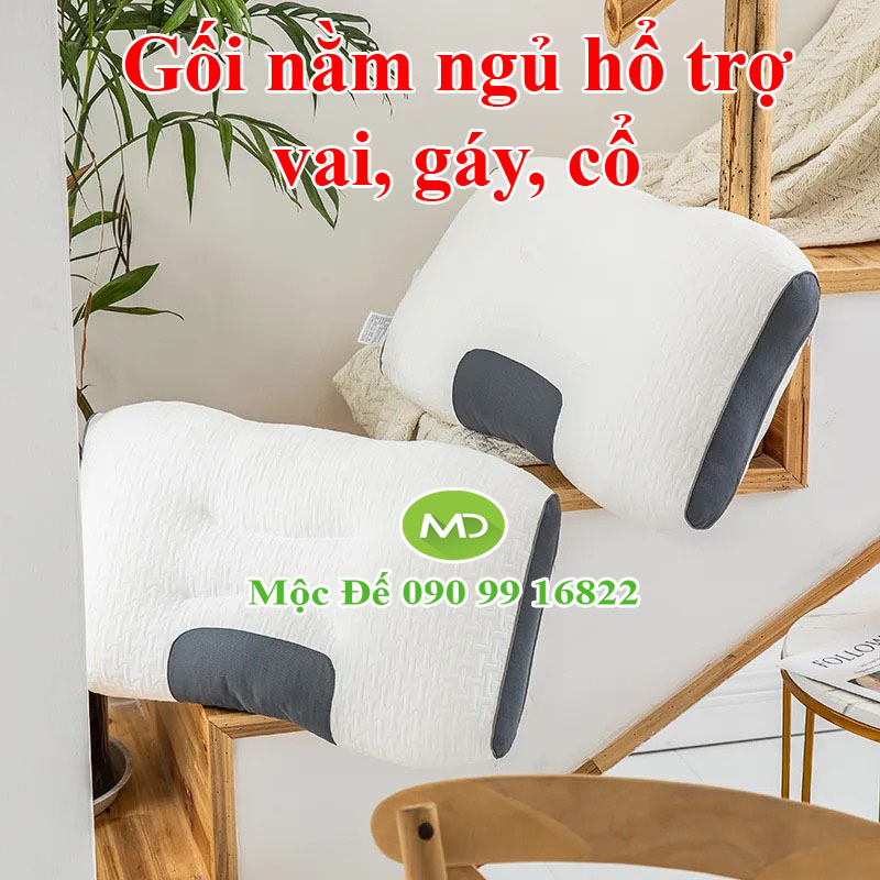 Gối Ngủ Chống Đau Mỏi Cổ Vai Gáy 60x40x10cm, Gối Spa Chống Đau Cổ SAIGON - Hàng Loại 1