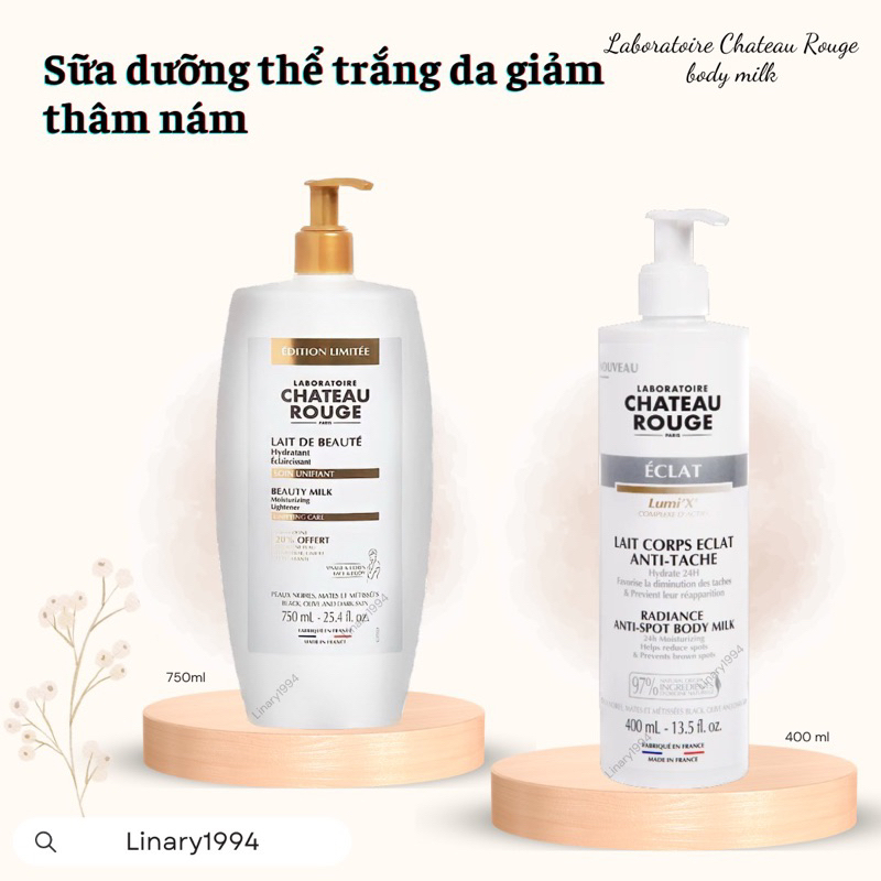 Combo Trắng Da Sữa tắm Olay + Lotion Chateau Rouge