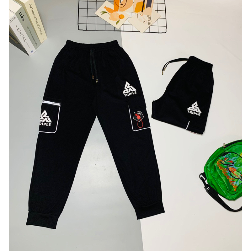 Quần dài, jogger túi hộp cho bé trai 30- 45 kg chất liệu UMI cao cấp