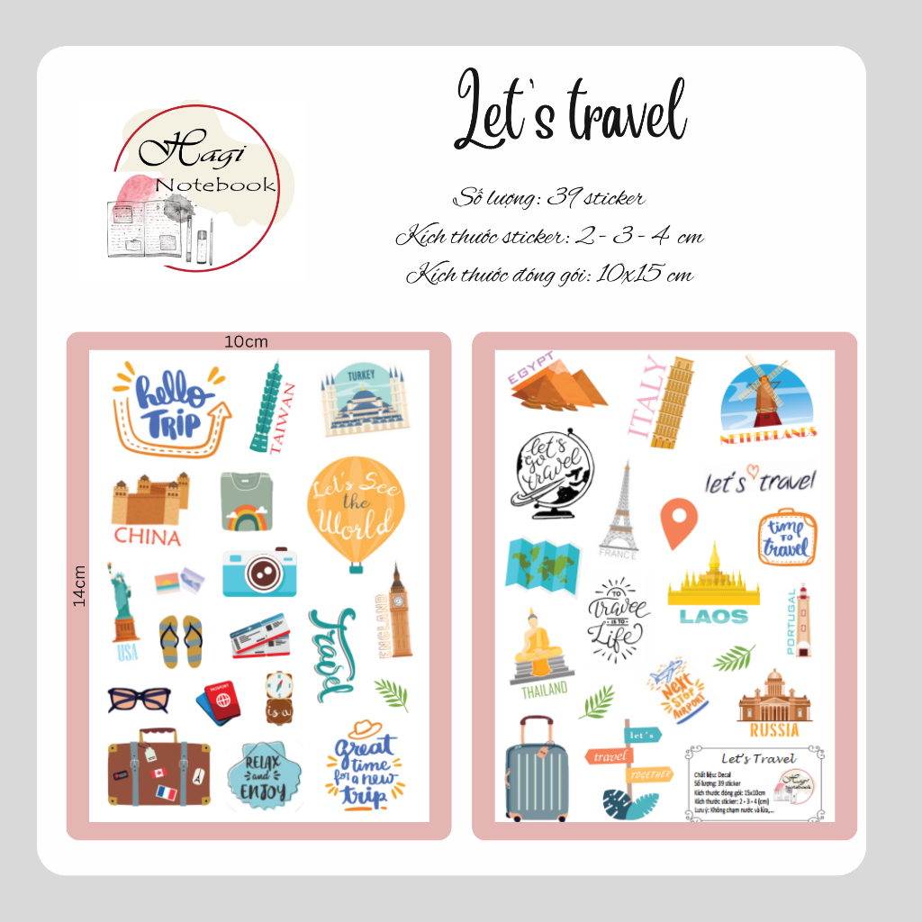 Sticker die cut trang trí sổ dán ảnh, scrapbook, vở tập, sticker sinh nhật, giáng sinh trang trí hộp đựng quà