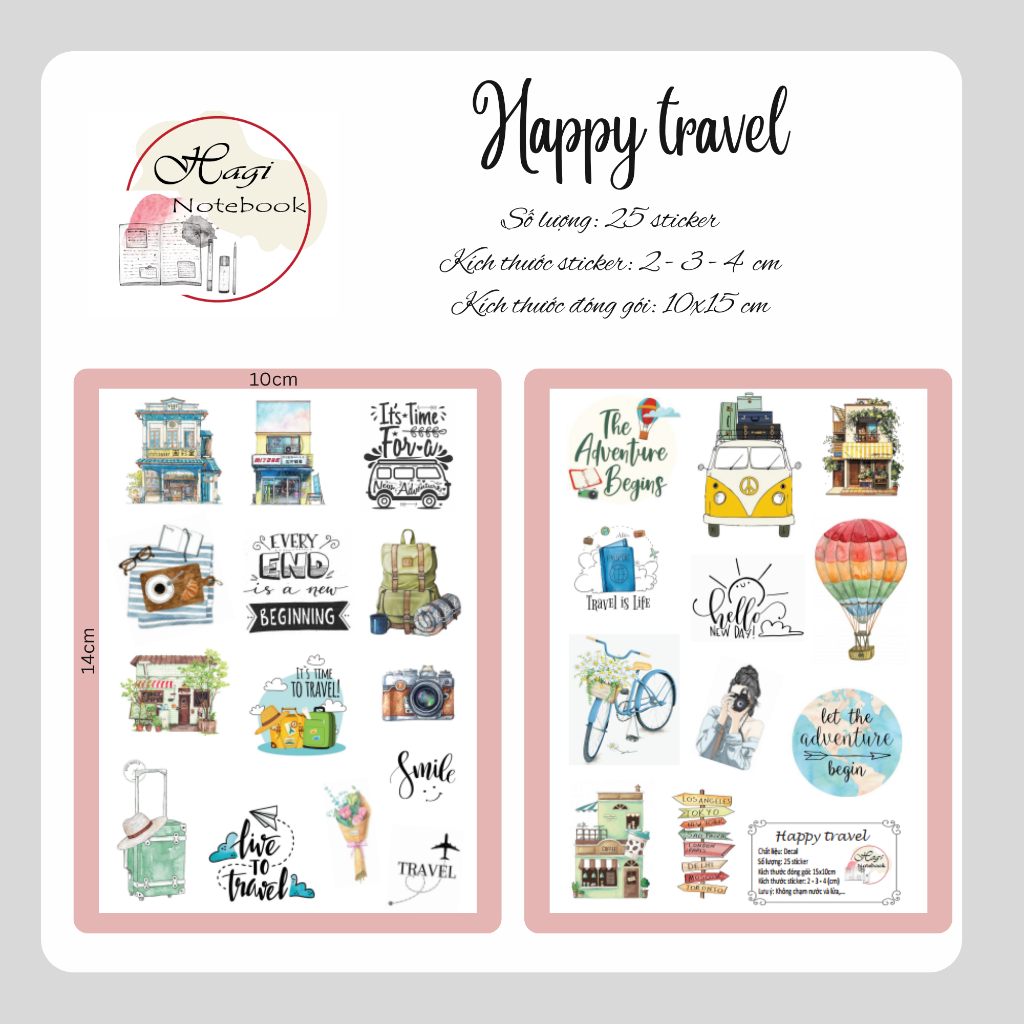 Sticker die cut trang trí sổ dán ảnh, scrapbook, vở tập, sticker sinh nhật, giáng sinh trang trí hộp đựng quà