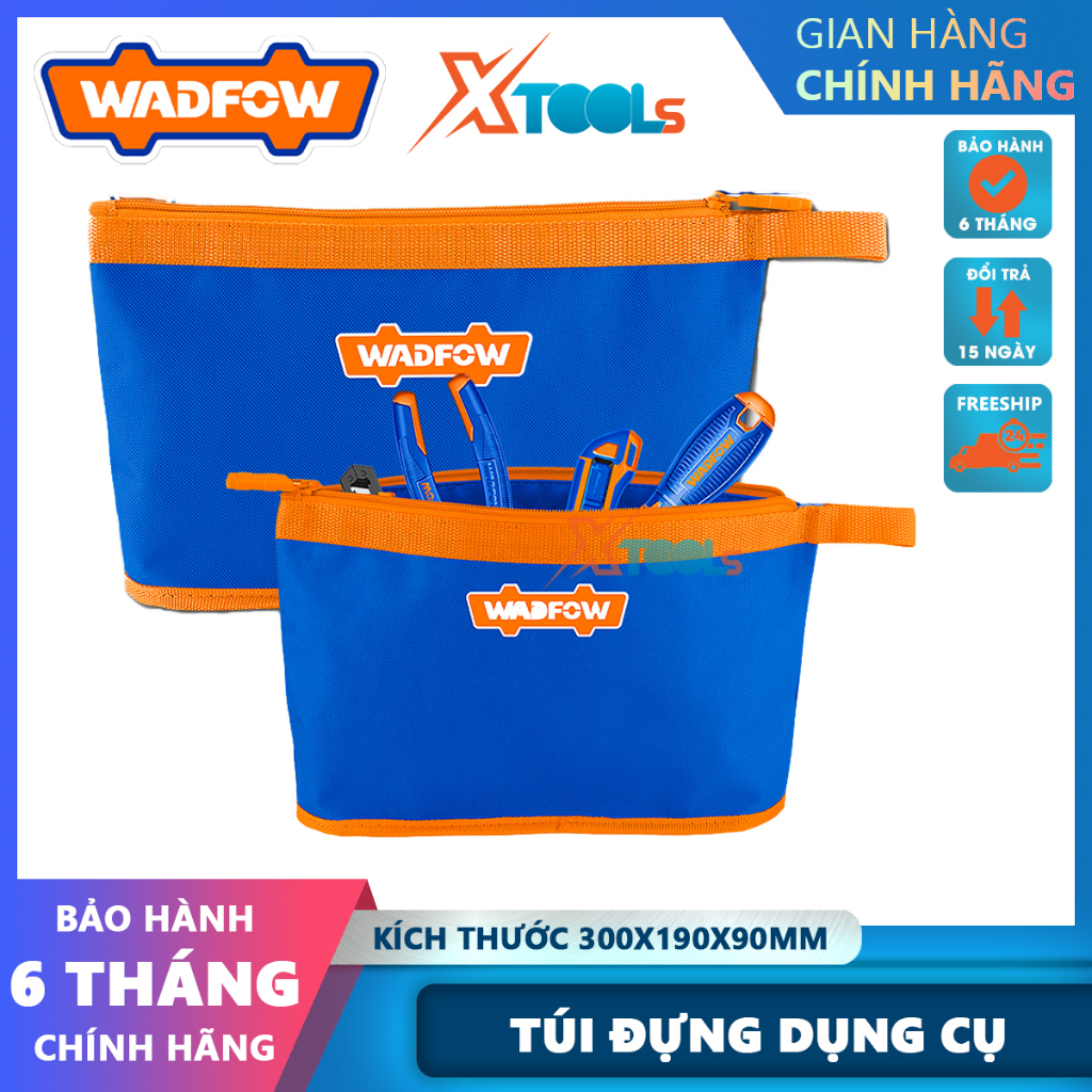 Túi đựng dụng cụ 300x190x90mm WADFOW WTG7101, túi đựng đồ nghề dụng cụ giỏ đựng đồ nghề cho cơ khí điện lạnh, công trình