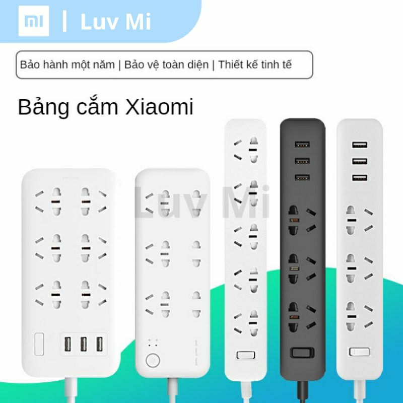 Ổ cắm Xiaomi Bảng cắm thông minh Mijia với phích cắm đa năng USB độc lập 4 vị trí công tắc