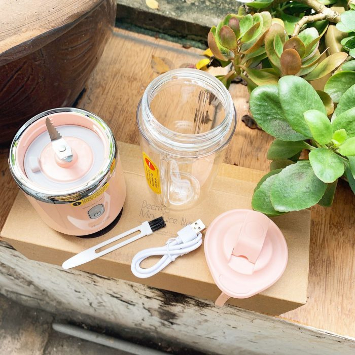 Máy Xay Sinh Tố Sạc Điện Cầm Tay - Máy Xay Hoa Quả Mini Tiện Lợi 300ml