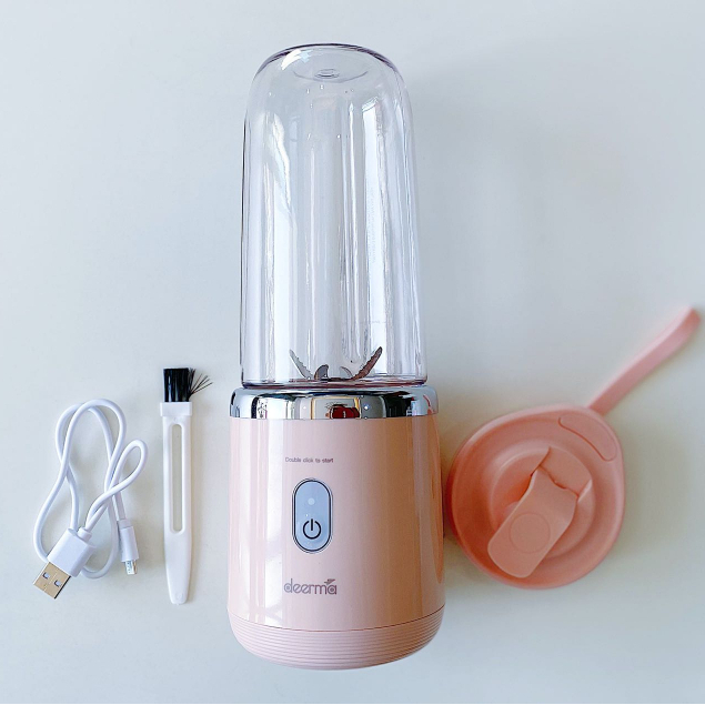 Máy Xay Sinh Tố Sạc Điện Cầm Tay - Máy Xay Hoa Quả Mini Tiện Lợi 300ml