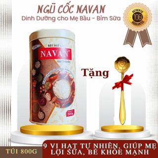 Ngũ cốc mẹ bầu lợi sữa navan dạng lon 500g thành phần 9 vị hạt tự nhiên