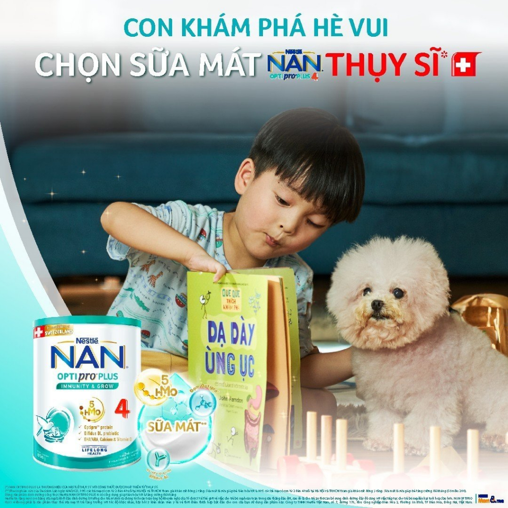 [Tặng Xe Chòi Chân] Bộ 2 lon Sữa bột Nestlé NAN OPTIPRO PLUS 4 1500g/lon với 5HMO Giúp tiêu hóa tốt