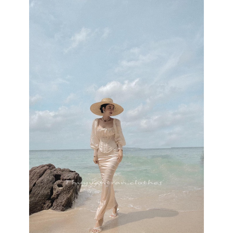 Thanh lý: Set váy áo tay dài tiểu thư