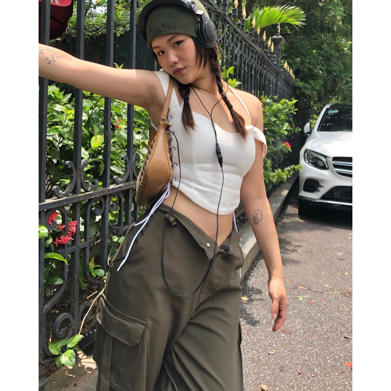 Halsey Corset Top - Áo Corset Frankee | Màu Trắng - Local Brand Chính Hãng