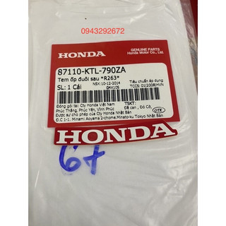 Tem ốp đuôi sau wave nhỏ, zx màu đỏ honda
